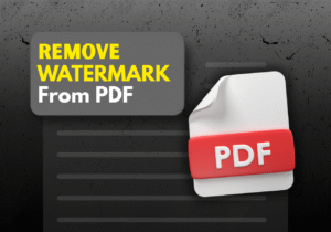 How to Remove Watermark from PDF Online